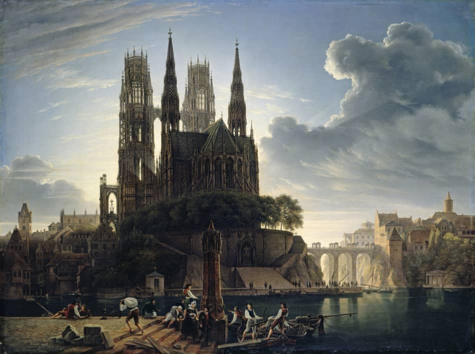 Karl Friedrich: Catedral gótica na beira do rio, 1813 (Foto retirada do site oficial - Jörg P. Anders)