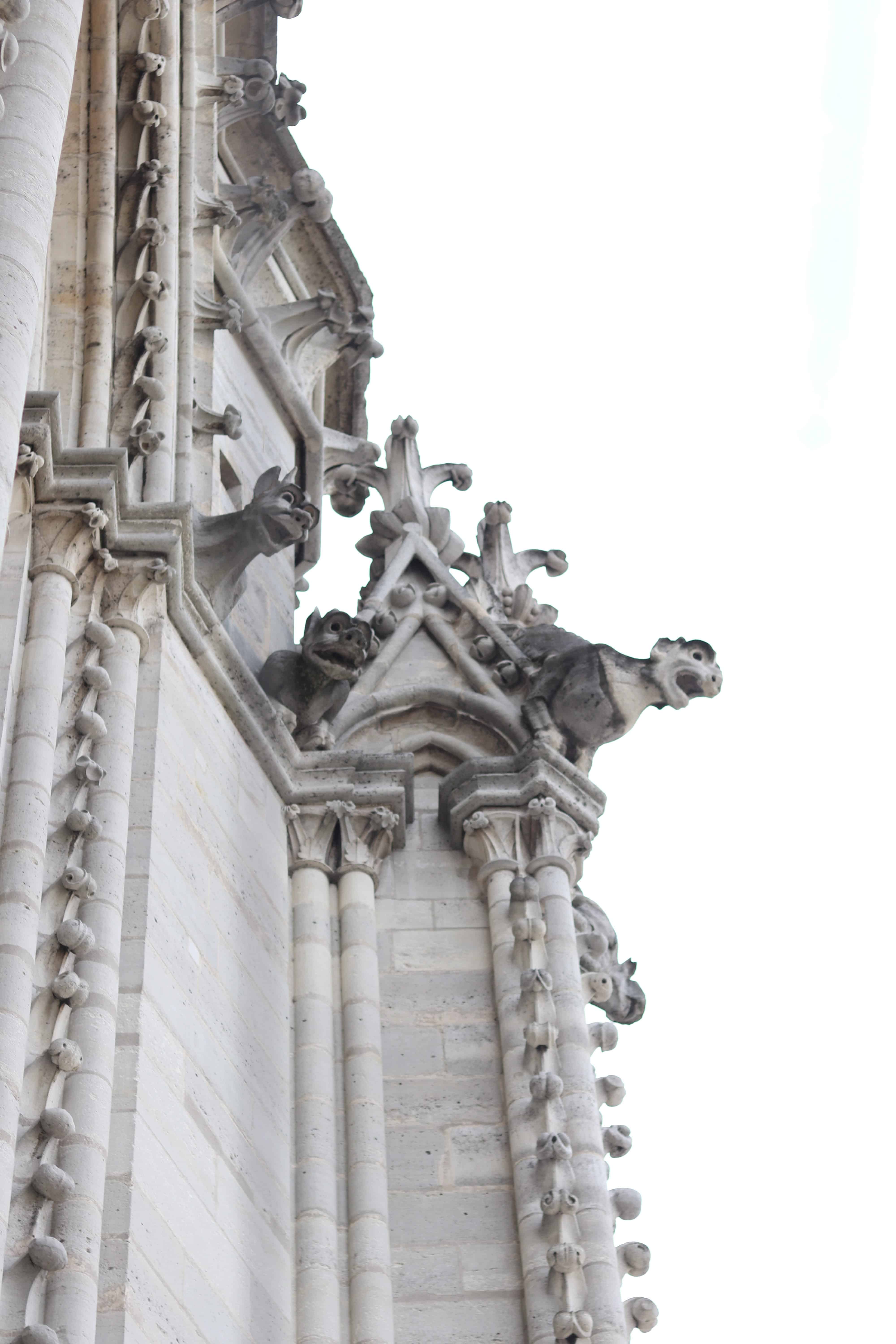 Gárgulas nas torre de Notre Dame