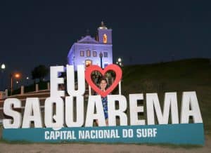 Letreiro Eu amo Saquarema