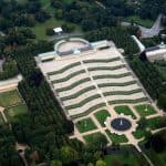 Vista aérea do Schloss Sanssouci em Potsdam